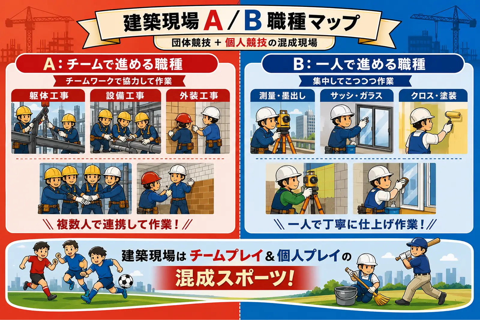 地業職の職種マップ
